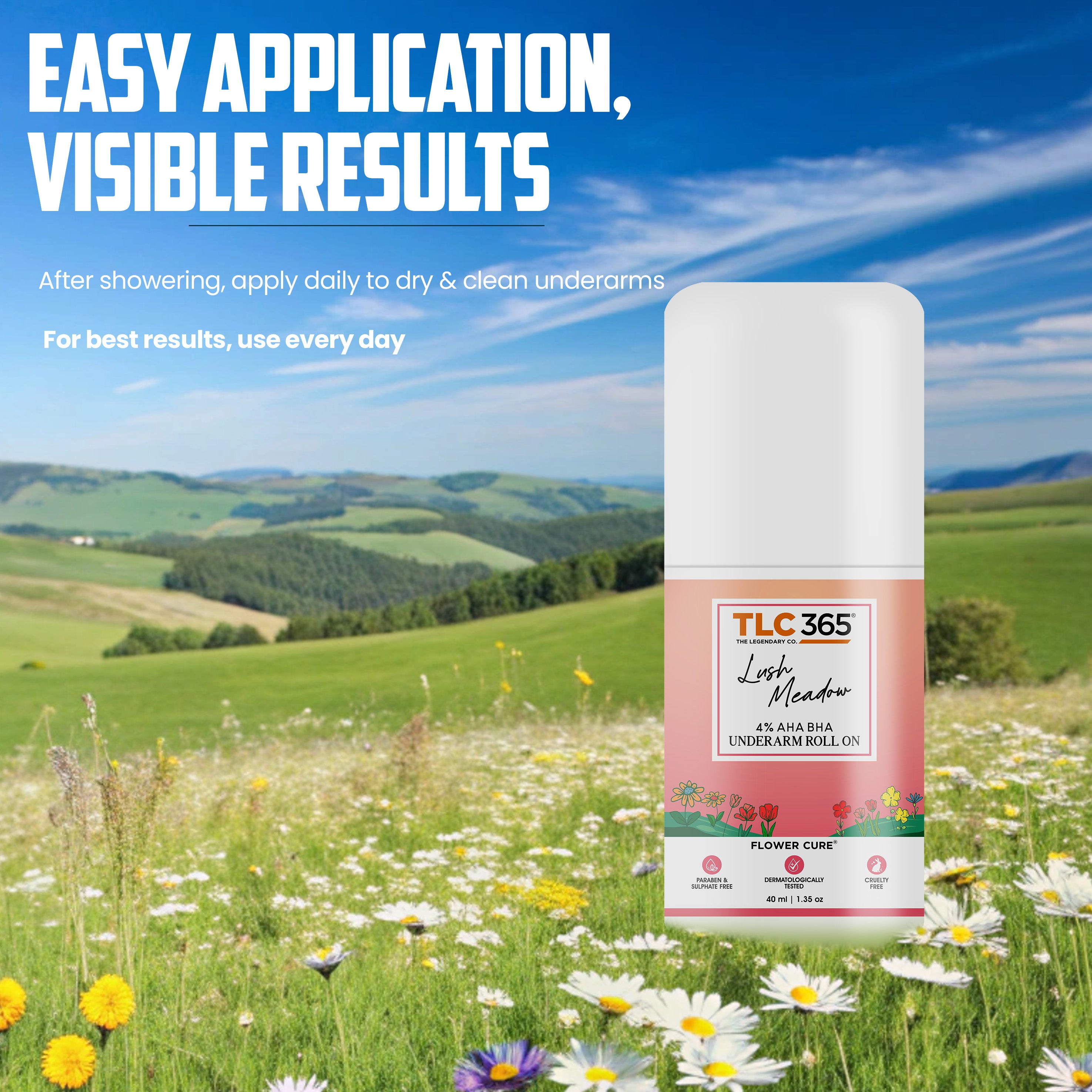 Lush Meadow 4 % AHA BHA Under Arm Roll On