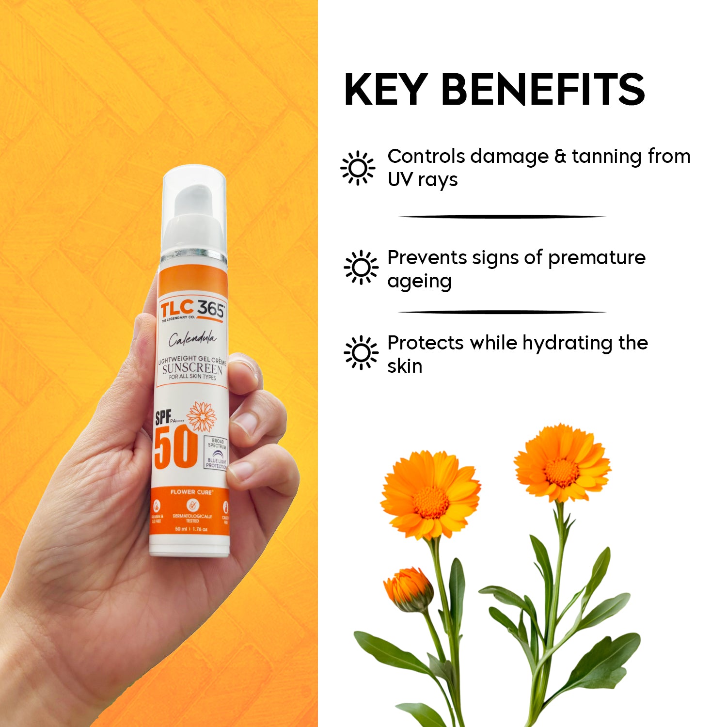 Calendula -Lightweight Gel Sunscreen SPF 50