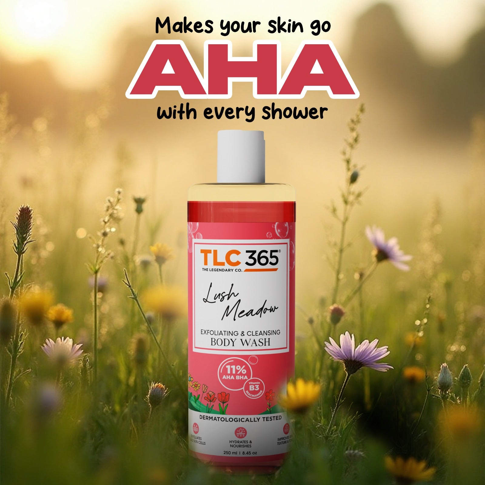 TLC365 Lush Meadow Exfoliating & Cleansing Body Wash