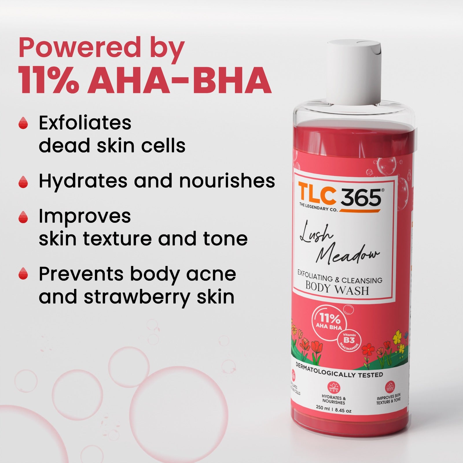 TLC365 Lush Meadow Exfoliating & Cleansing Body Wash