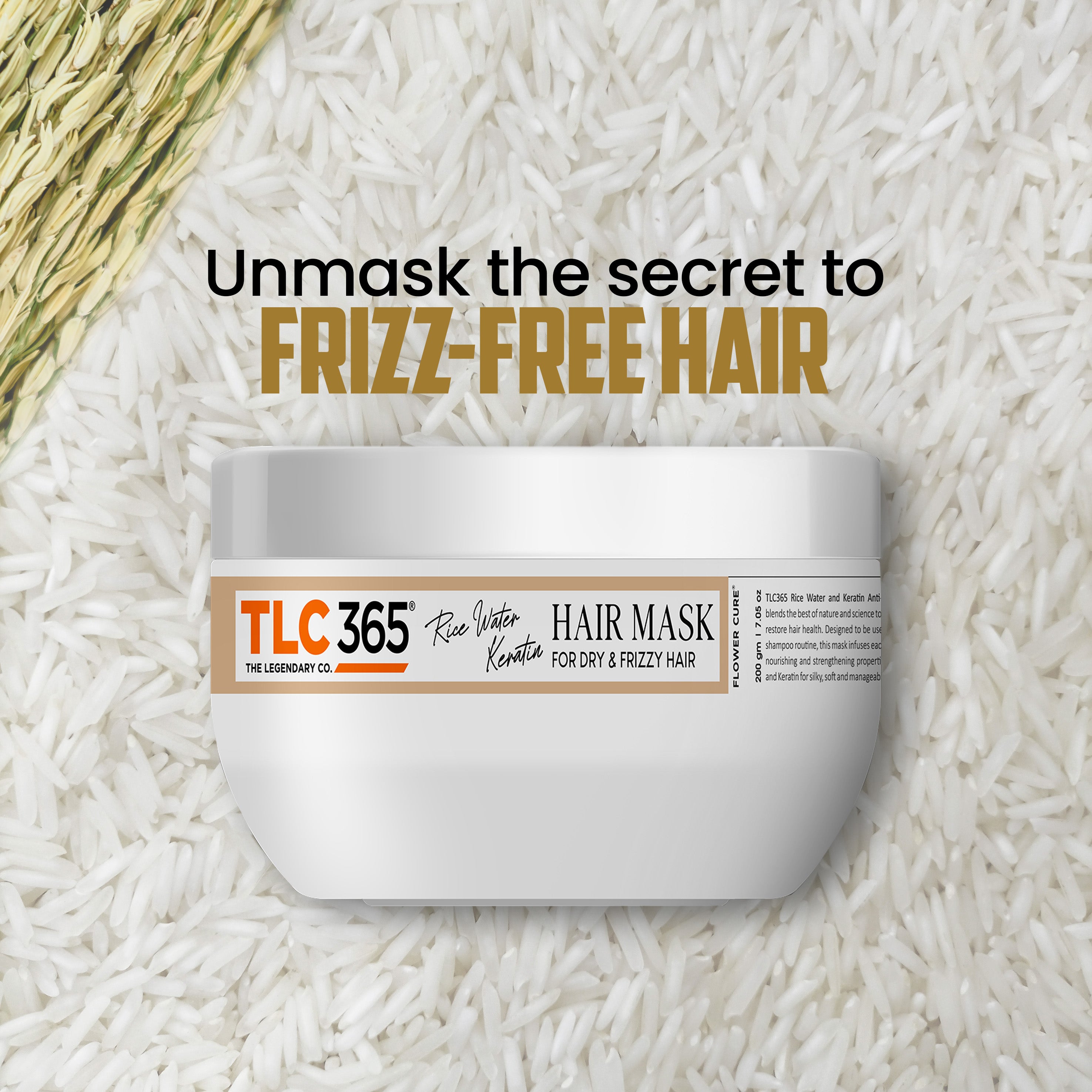 TLC365 Rice Water and Keratin Hair Mask 200gm