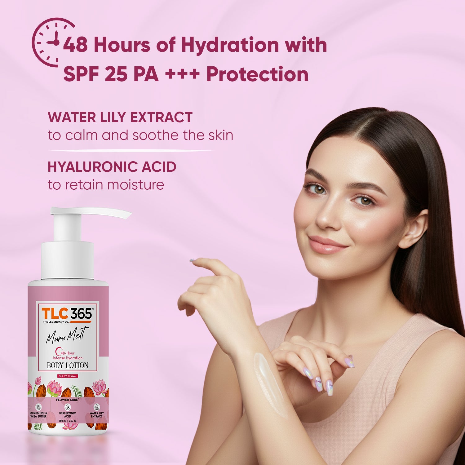 TLC365 Muru & Shea Butter Moisturising Cream & Muru Melt Body Lotion SPF25 PA+++ Combo (Cream+Lotion)