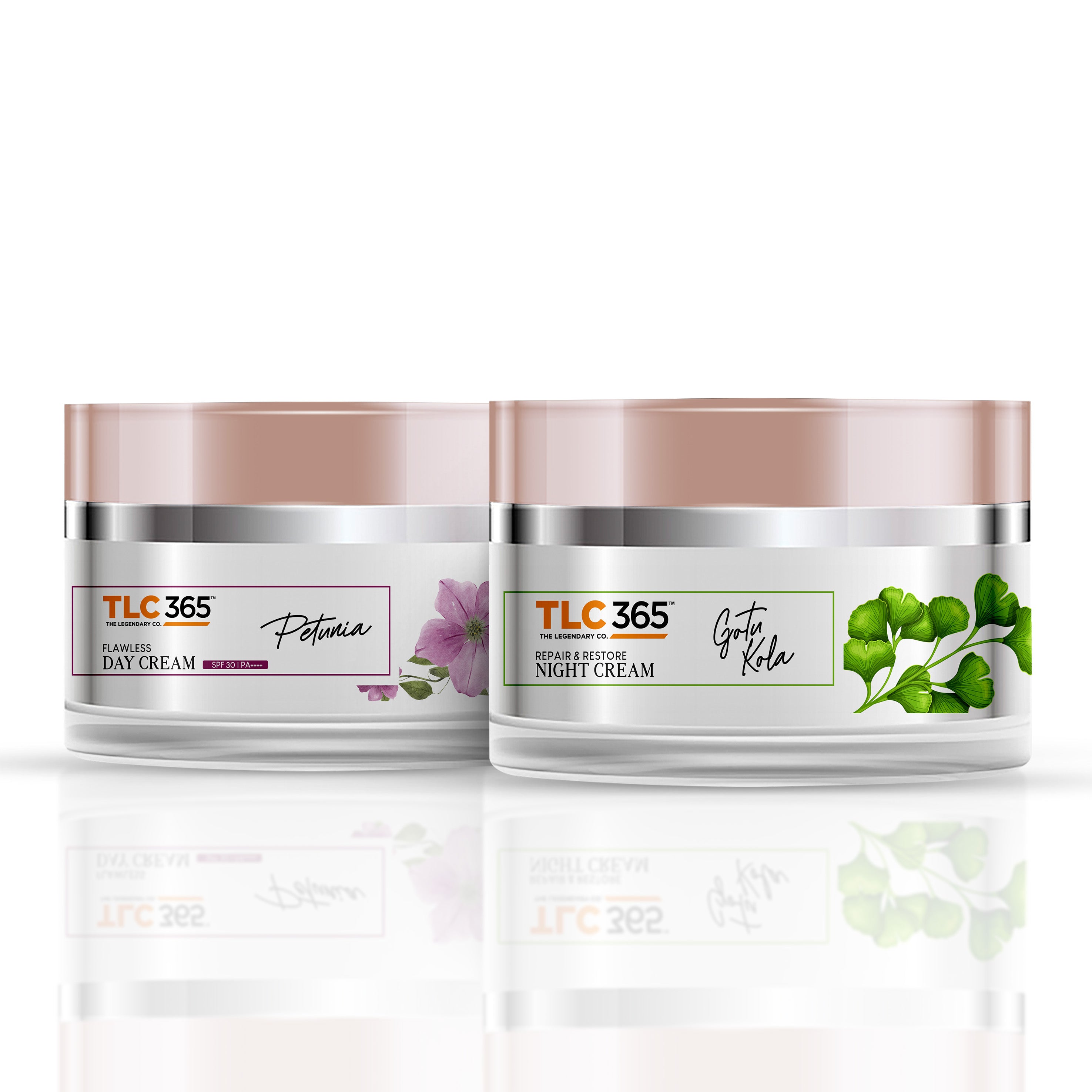 Gotu Kola Anti Ageing Night Cream + Petunia Flawless Day Cream