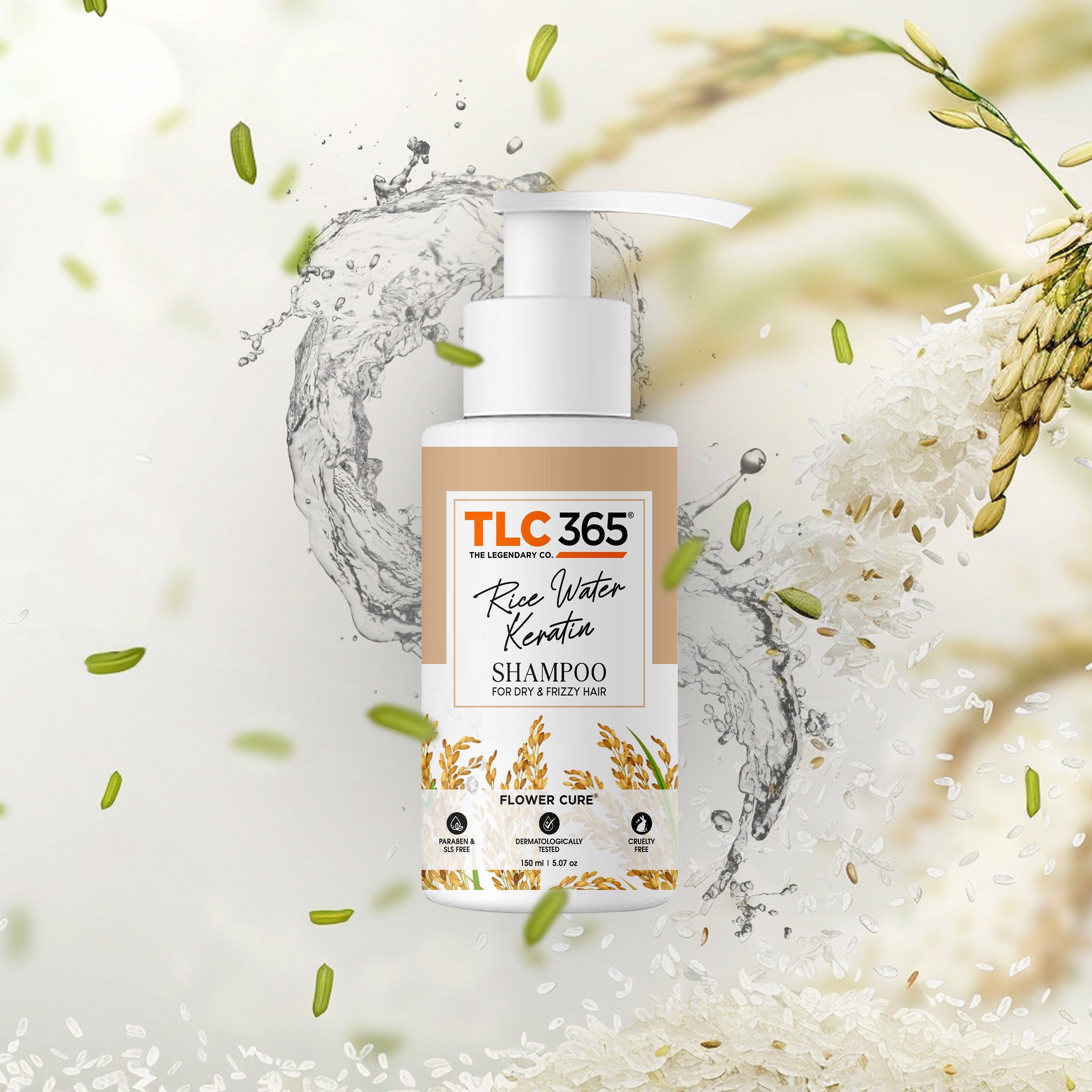 TLC365 Rice Water & Keratin Anti Frizz Shampoo